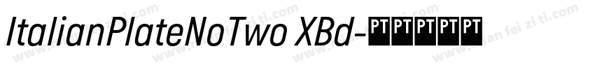 ItalianPlateNoTwo XBd字体转换